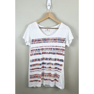 Peruvian‎ Connection Women’s Pima Cotton Tee Sz M Geometric Print